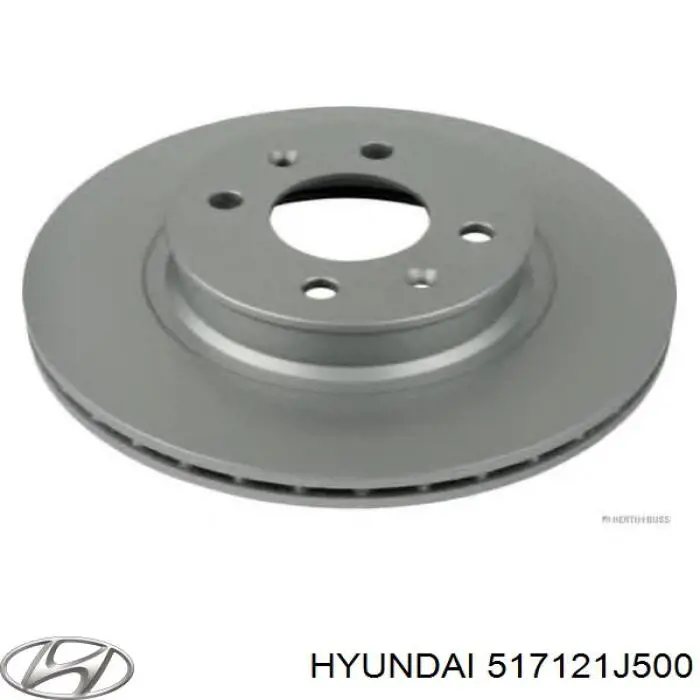 Do koszyka 517121J500 Hyundai/Kia Tarcza hamulcowa przednia