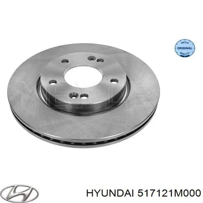 Do koszyka 517121M000 Hyundai/Kia Tarcza hamulcowa przednia