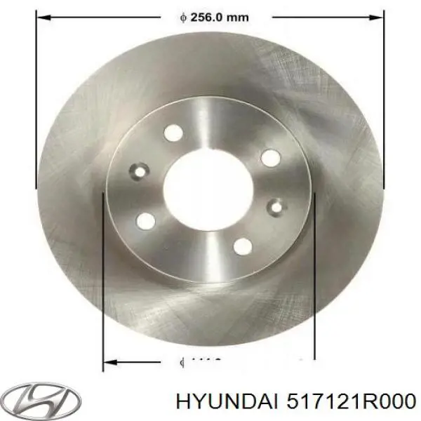 517121R000 Hyundai/Kia Tarcza hamulcowa przednia