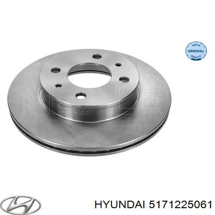 Do koszyka 5171225061 Hyundai/Kia Tarcza hamulcowa przednia