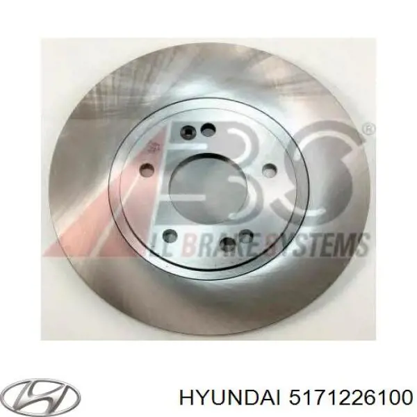 Do koszyka 5171226100 Hyundai/Kia Tarcza hamulcowa przednia
