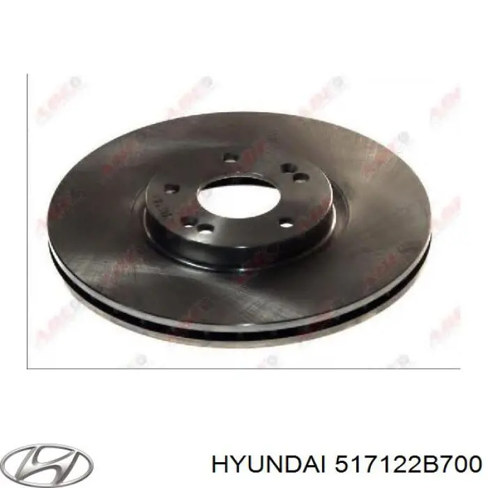 Tarcza hamulcowa przednia 517122B700 Hyundai/Kia