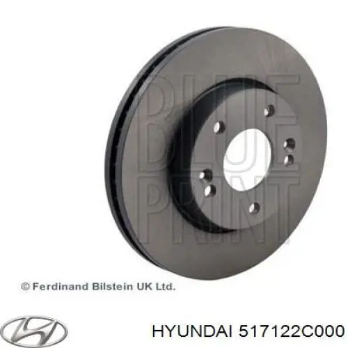 Tarcza hamulcowa przednia Hyundai/Kia 517122C000 cena, od 98,85 USD