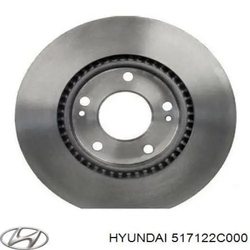 Tarcza hamulcowa przednia 517122C000 Hyundai/Kia