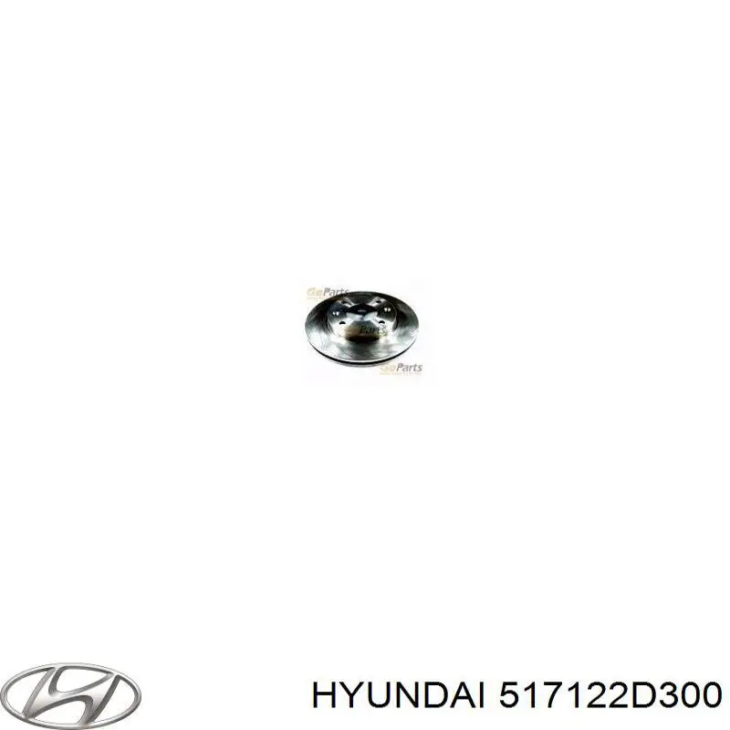 Do koszyka 517122D300 Hyundai/Kia Tarcza hamulcowa przednia