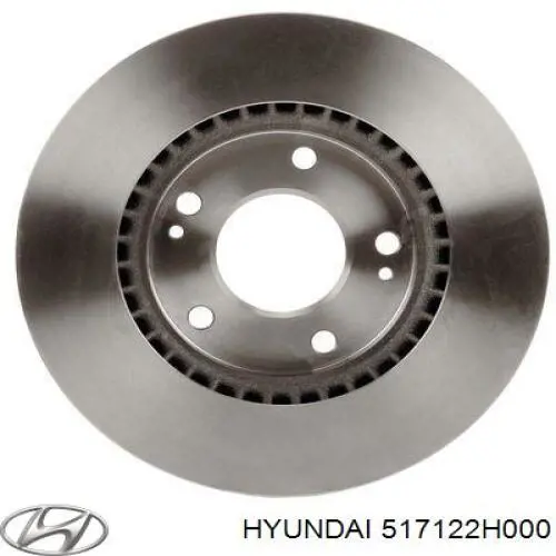 Do koszyka 517122H000 Hyundai/Kia Tarcza hamulcowa przednia