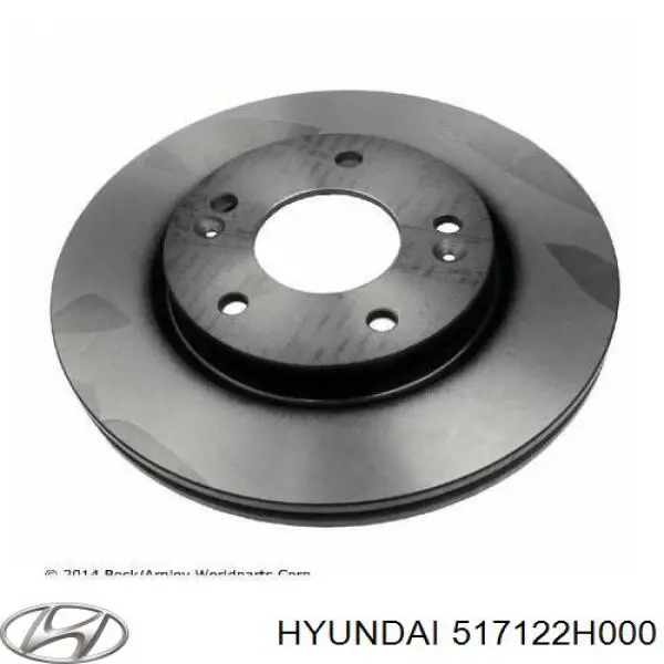 517122H000 Hyundai/Kia Tarcza hamulcowa przednia
