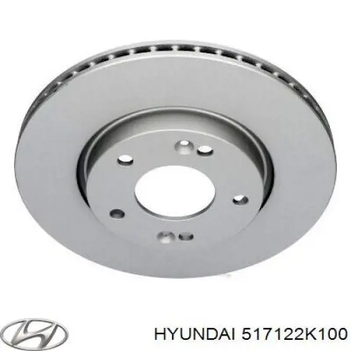 Do koszyka 517122K100 Hyundai/Kia Tarcza hamulcowa przednia