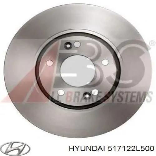 517122L500 Hyundai/Kia Tarcza hamulcowa przednia