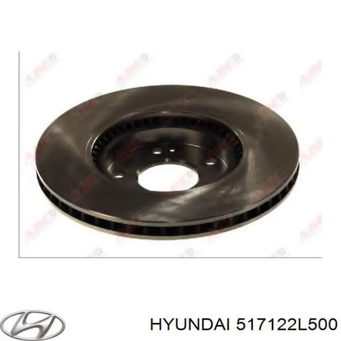 Do koszyka 517122L500 Hyundai/Kia Tarcza hamulcowa przednia