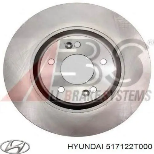 Do koszyka 517122T000 Hyundai/Kia Tarcza hamulcowa przednia