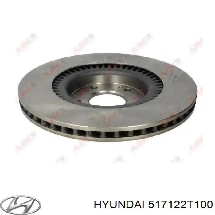 Do koszyka 517122T100 Hyundai/Kia Tarcza hamulcowa przednia