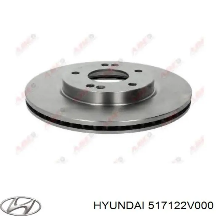 Do koszyka 517122V000 Hyundai/Kia Tarcza hamulcowa przednia