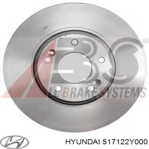 Tarcza hamulcowa przednia Hyundai/Kia 517122Y000 cena, od 50,93 USD