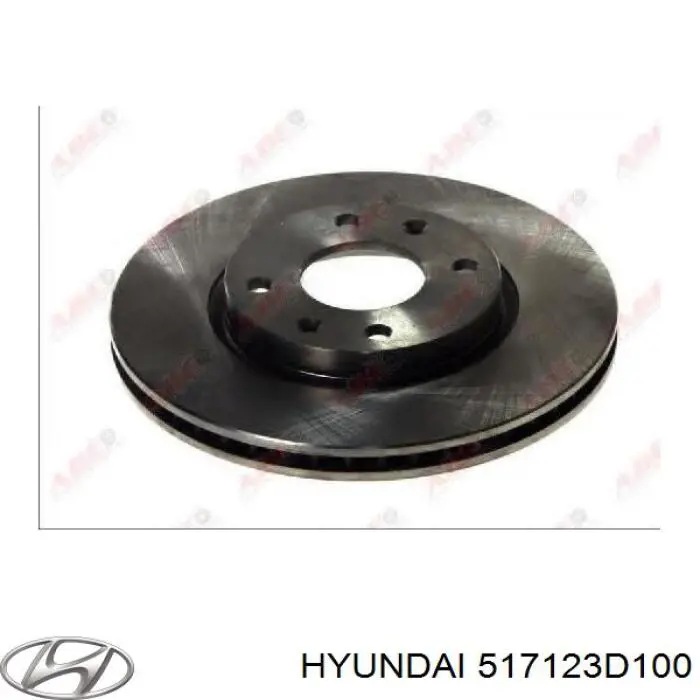 517123D100 Hyundai/Kia tarcza hamulcowa przednia