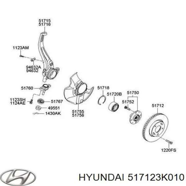 Tarcza hamulcowa przednia Hyundai/Kia 517123K010 cena, od 90,33 USD