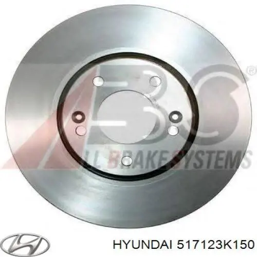 Do koszyka 517123K150 Hyundai/Kia Tarcza hamulcowa przednia