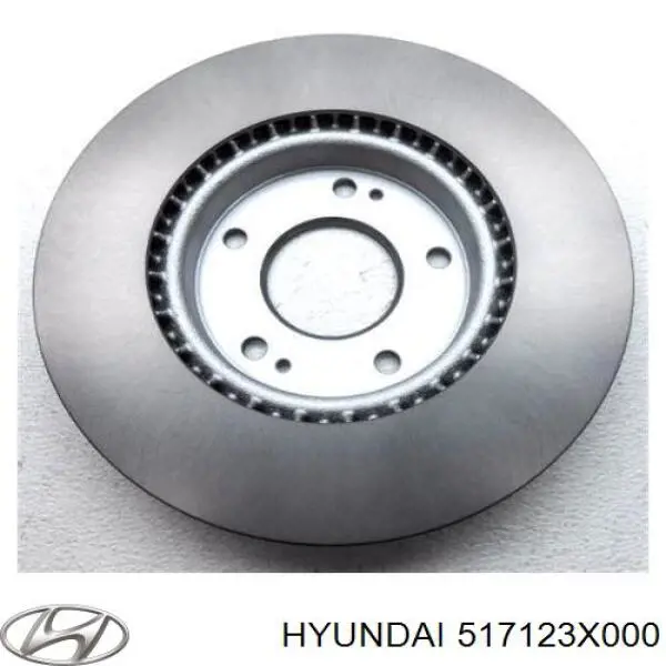 Do koszyka 517123X000 Hyundai/Kia Tarcza hamulcowa przednia