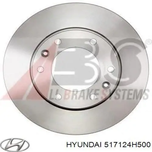 Tarcza hamulcowa przednia Hyundai/Kia 517124H500