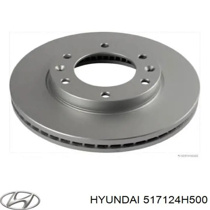 517124H500 Hyundai/Kia Tarcza hamulcowa przednia