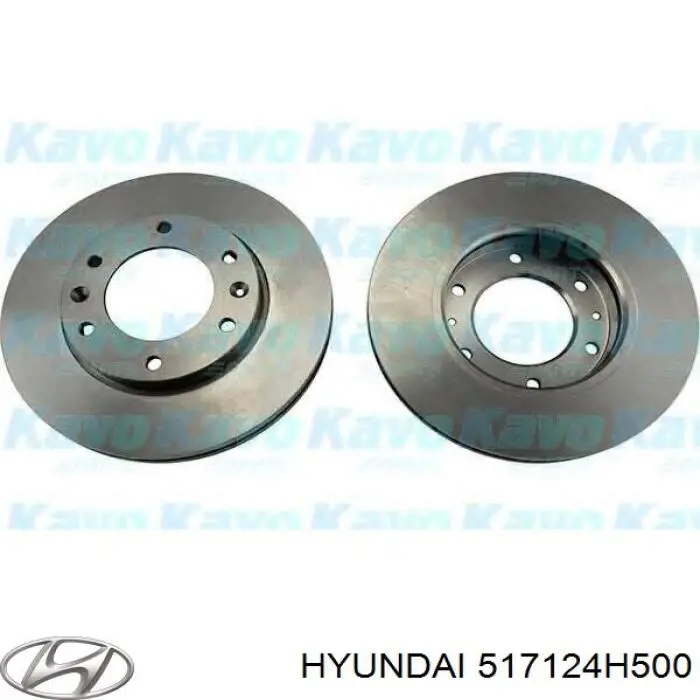 Do koszyka 517124H500 Hyundai/Kia Tarcza hamulcowa przednia