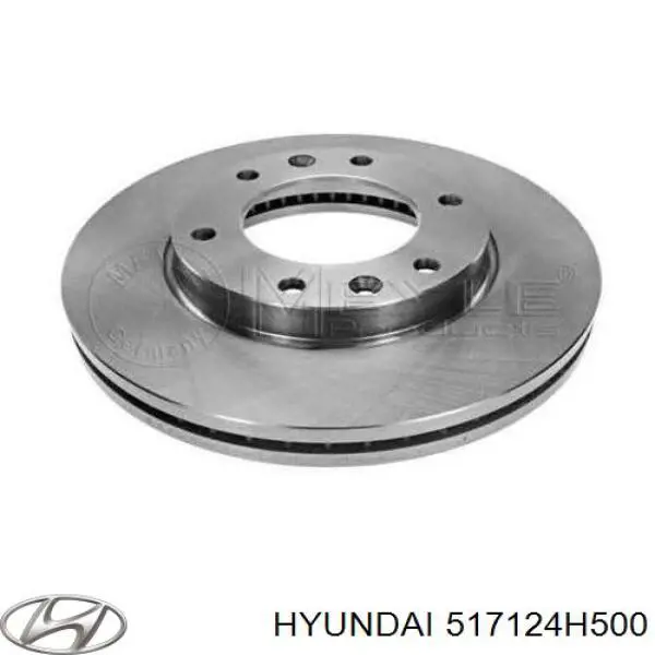 Do koszyka 517124H500 Hyundai/Kia Tarcza hamulcowa przednia
