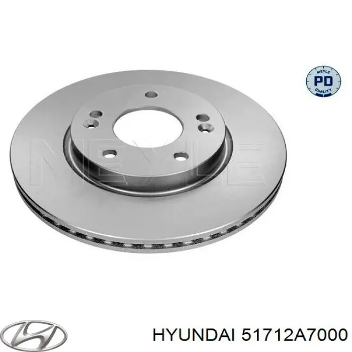 Tarcza hamulcowa przednia Hyundai/Kia 51712A7000 cena, od 49,23 USD