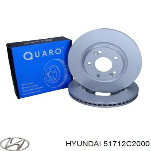 Tarcza hamulcowa przednia 51712C2000 Hyundai/Kia