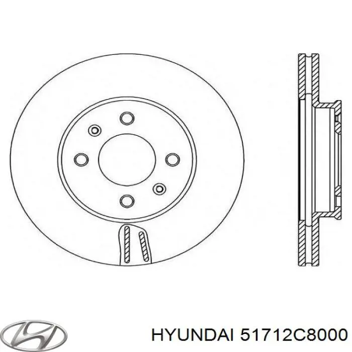 Tarcza hamulcowa przednia Hyundai/Kia 51712C8000 cena, od 46,51 USD