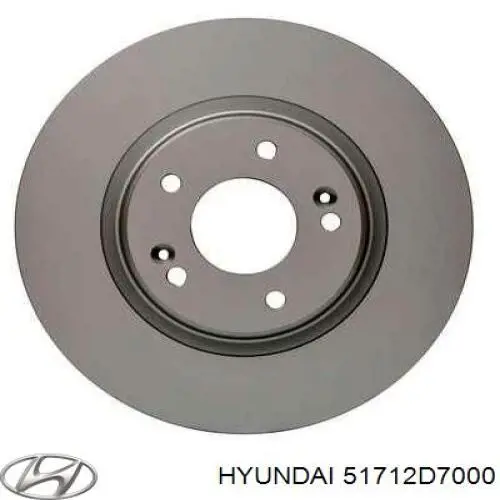 Tarcza hamulcowa przednia 51712D7000 Hyundai/Kia