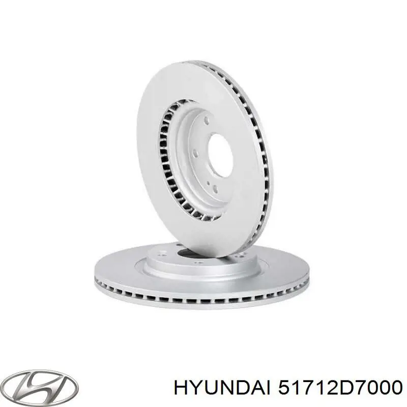 Do koszyka 51712D7000 Hyundai/Kia Tarcza hamulcowa przednia