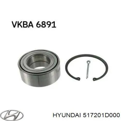 517201D000 Hyundai/Kia Łożysko piasty przedniej