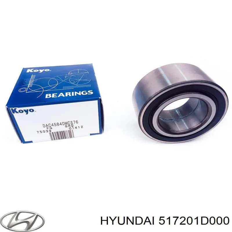 Do koszyka 517201D000 Hyundai/Kia Łożysko piasty przedniej