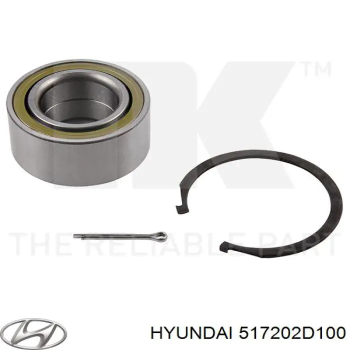 Łożysko piasty przedniej 517202D100 Hyundai/Kia