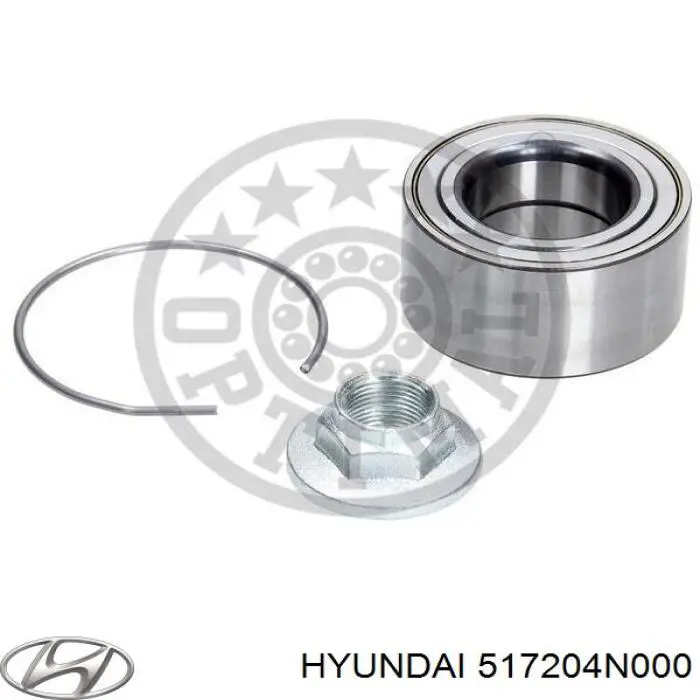 Do koszyka 517204N000 Hyundai/Kia Łożysko piasty przedniej