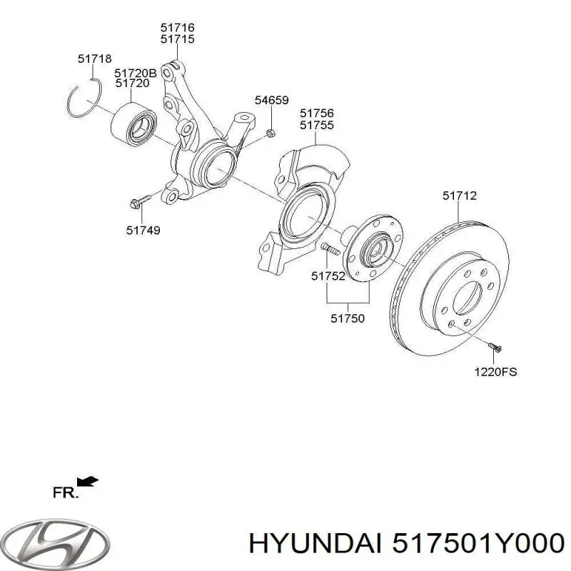 517501Y000 Hyundai/Kia Piasta przednia
