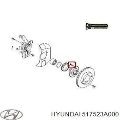Do koszyka 517523A000 Hyundai/Kia Śruba piasty