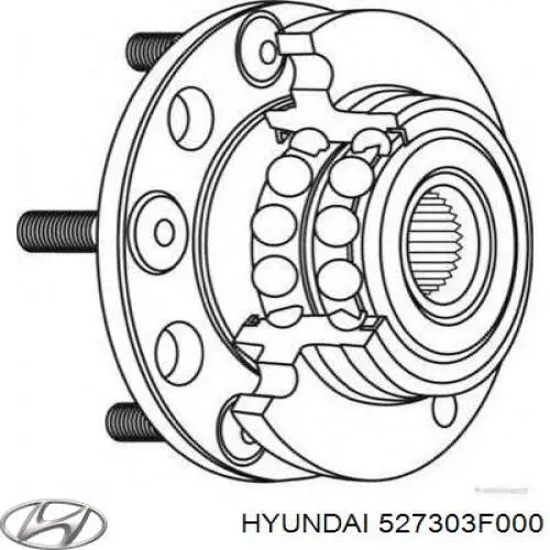 Do koszyka 527303F000 Hyundai/Kia Piasta tylna