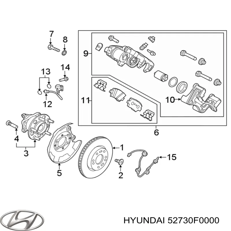 52730F0000 Hyundai/Kia Piasta tylna