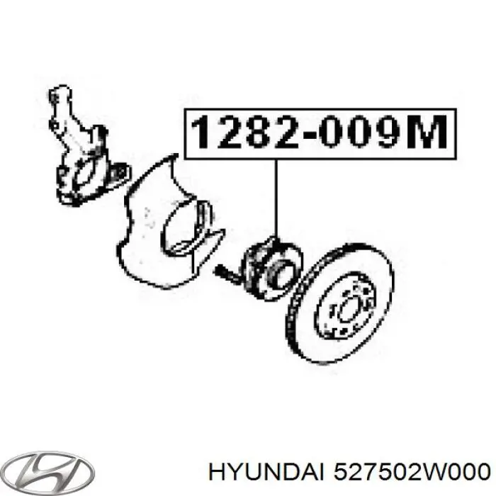Do koszyka 527502W000 Hyundai/Kia Piasta tylna