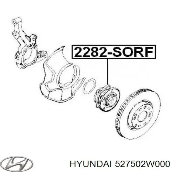 Do koszyka 527502W000 Hyundai/Kia Piasta tylna