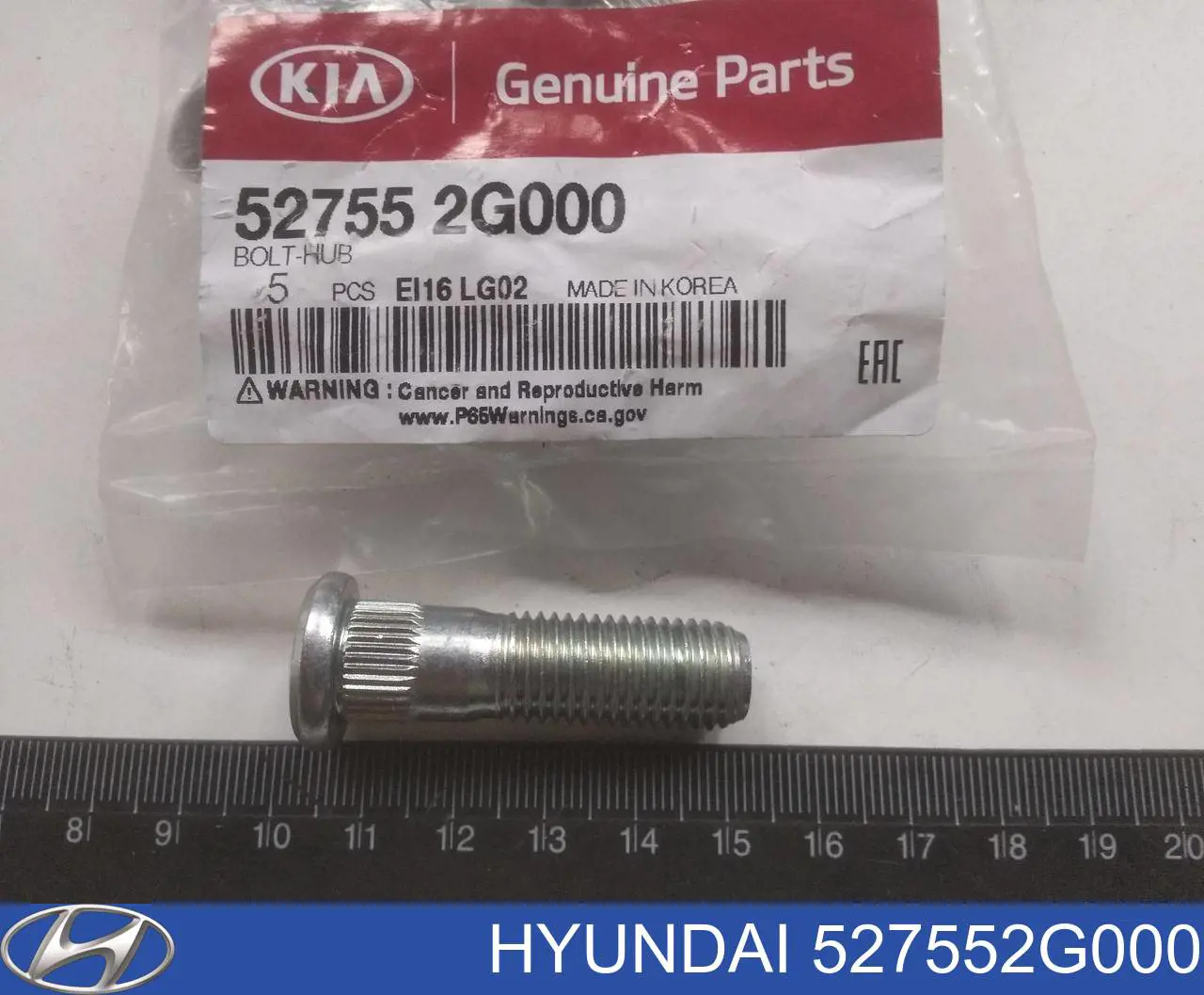 527552G000 Hyundai/Kia Śruba koła tylna