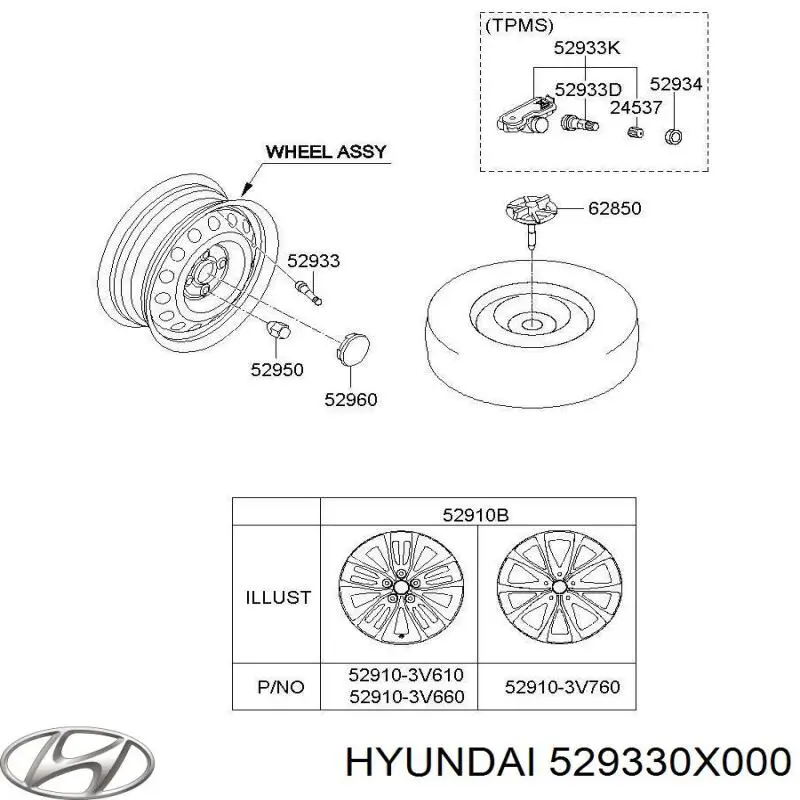 Czujnik ciśnienia w oponach Hyundai/Kia 529330X000 cena, od 5,90 USD