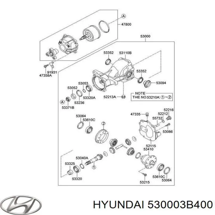 530003B400 Hyundai/Kia Reduktor mostu tylnego