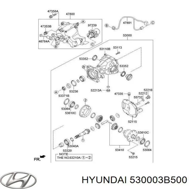 530003B500 Hyundai/Kia Reduktor mostu tylnego