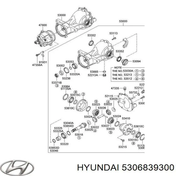 Uszczelniacz reduktora mostu tylnego Hyundai/Kia 5306839300 cena, od 4,86 USD