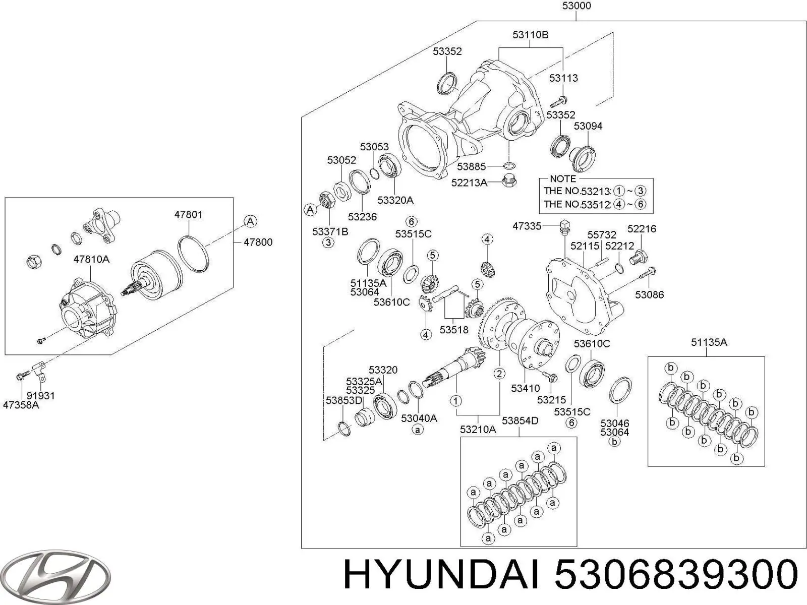 Do koszyka 5306839300 Hyundai/Kia Uszczelniacz reduktora mostu tylnego