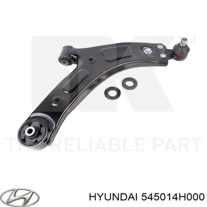 Do koszyka 545014H000 Hyundai/Kia Wahacz zawieszenia przedniego dolny prawy