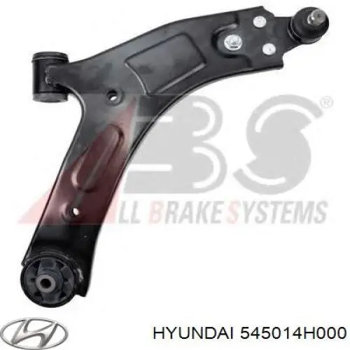 Do koszyka 545014H000 Hyundai/Kia Wahacz zawieszenia przedniego dolny prawy
