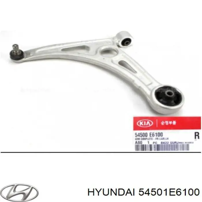 54501E6100 Hyundai/Kia Wahacz zawieszenia przedniego dolny prawy